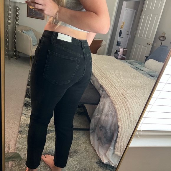 Re/Done High Rise Black Women's Jeans - Picture 3 of 16